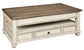 Realyn Coffee Table with 2 End Tables