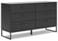 Socalle Queen Panel Platform Bed with Dresser, Chest and 2 Nightstands
