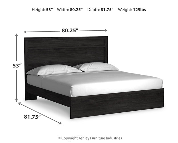 Belachime King Panel Bed with Dresser