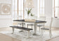 Darborn Dining Table and 4 Chairs and Bench