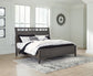 Montillan Queen Panel Bed with Mirrored Dresser