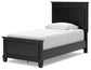 Lanolee Twin Panel Bed with Mirrored Dresser and Nightstand