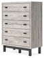 Vessalli Queen Panel Headboard with Mirrored Dresser, Chest and Nightstand